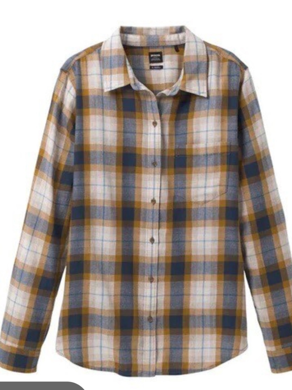 Prana women’s alfie Flannel Long Sleeve Button up down Shirt Top